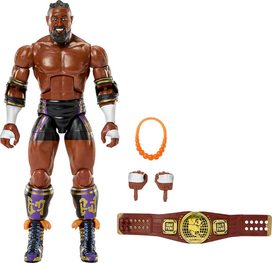 Mattel WWE Elite Action Figure & Accessories, Series #121, 6-inch Collectible Oba Femi with 25 Articulation Points & Swappable Hands