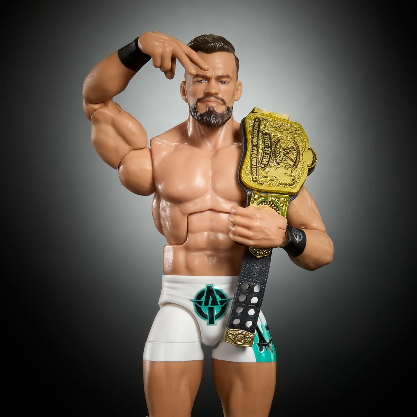 Mattel WWE Elite Action Figure & Accessories, Series #121, 6-inch Collectible Austin Theory with 25 Articulation Points & Swappable Hands