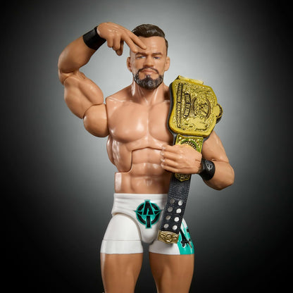 Mattel WWE Elite Action Figure & Accessories, Series #121, 6-inch Collectible Austin Theory with 25 Articulation Points & Swappable Hands