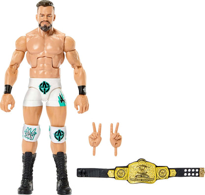 Mattel WWE Elite Action Figure & Accessories, Series #121, 6-inch Collectible Austin Theory with 25 Articulation Points & Swappable Hands