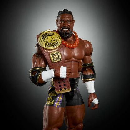 Mattel WWE Elite Action Figure & Accessories, Series #121, 6-inch Collectible Oba Femi with 25 Articulation Points & Swappable Hands