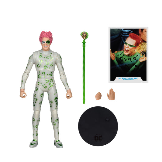 McFarlane DC Multiverse The Riddler Final Suit (Batman Forever) 7" Action Figure Toys (Red Platinum Edition)