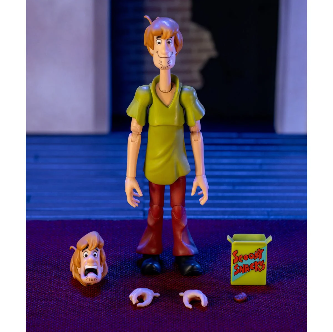 Jada Scooby-Doo! Wave 1 Shaggy Action Figure – 1:12 Deluxe Scale Toys – 6" Tall, Fully Articulated, Collector Packaging