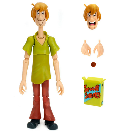 Jada Scooby-Doo! Wave 1 Shaggy Action Figure – 1:12 Deluxe Scale Toys – 6" Tall, Fully Articulated, Collector Packaging